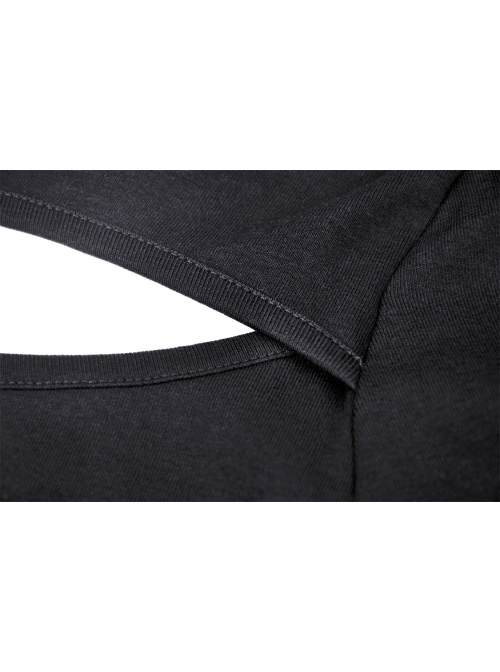 Street Punk Strapless Slim Fit Daily Fashion Cotton Asymmetrical Hollow Out Top