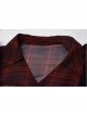 V-Neck Ruffled Short-Sleeved Check Chiffon Punk Waisted Skull Stud Dress