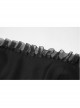Front Chest Organza Lace Decoration Cross-Tied Rope Shoulder Strap Irregular Splice Mesh Hem Black Punk Dress