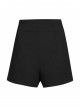 Side Metal Chain Decoration Split Hem Black Punk Sling Short Dress