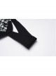 Front Metal Rivet Decoration Splice Mesh Punk Black Plaid Vest Slip Dress
