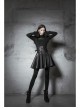 Metal Buckle Black Punk Leather Girdle