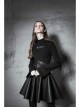 Metal Buckle Black Punk Leather Girdle