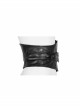 Metal Buckle Black Punk Leather Girdle