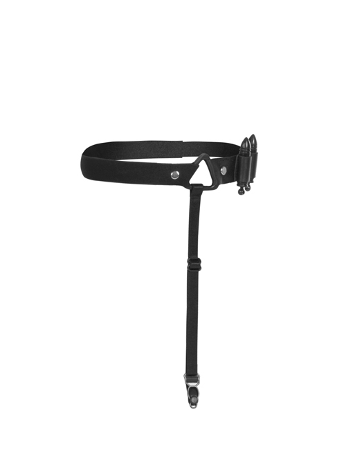 Bullet Metal Buckle Decoration Black Punk Clip Leg Sleeve