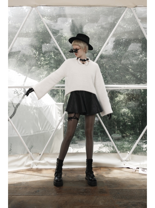 Bullet Metal Buckle Decoration Black Punk Clip Leg Sleeve