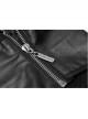 Front Lace-Up Side Metal Logo Pendant Black Punk Heating Waist Seal