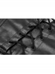 Front Lace-Up Side Metal Logo Pendant Black Punk Heating Waist Seal