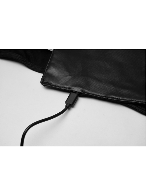 Front Lace-Up Side Metal Logo Pendant Black Punk Heating Waist Seal
