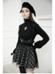 Metal Buckle Black Punk Clown Beret