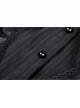 Gothic Lace Buttons Symmetrical Slim Fit Black Lolita Doll Collar Vertical Chiffon Blouse