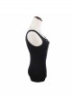 Burnt-out Hole Resin Spike Metal Ring Sleeveless Black Punk Vest