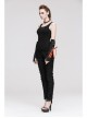 Burnt-out Hole Resin Spike Metal Ring Sleeveless Black Punk Vest