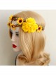 Yellow Sunflower Cane Christmas Prom Seaside Holiday Garland Elastic Hair Tie Rope
