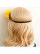 Yellow Sunflower Cane Christmas Prom Seaside Holiday Garland Elastic Hair Tie Rope