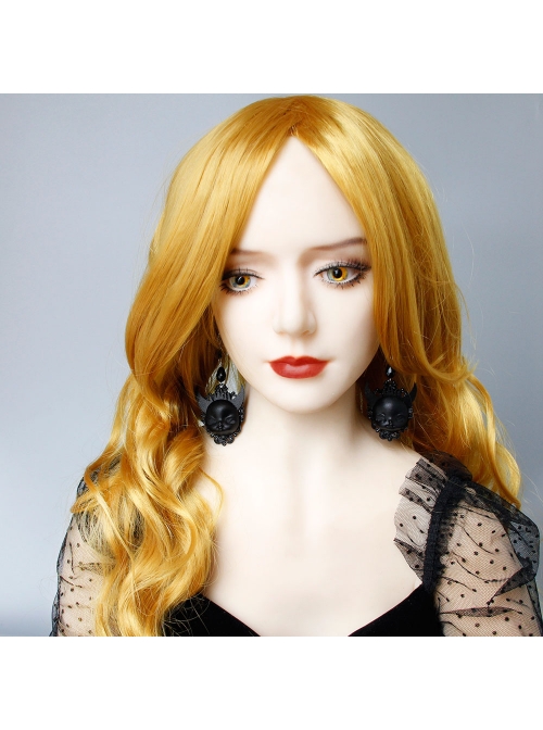 Gothic Black Demon Death Exaggerated Halloween Earrings