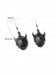 Gothic Black Demon Death Exaggerated Halloween Earrings