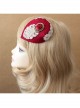 Retro Small Hat Headdress British Ladies Wine Red Hat Hairpin Bridal Jewelry Big Side Clip