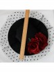 Retro Sexy Wine Red Rose Net Yarn Flower Top Hat Hairpin Nightclub Party Masquerade Party Accessories