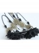 Gothic Lace Black Fringed Flowers Handmade Headdress Fashion Top Clip Hair Accessories