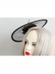 Black Exaggerated Net Yarn Flower Top Hat Retro Banquet Hat Head Accessories