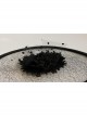 Black Exaggerated Net Yarn Flower Top Hat Retro Banquet Hat Head Accessories