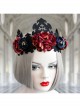 Retro Color Halloween Supplies Witch King Crown Headband Bride Wedding Wreath Hair Jewelry
