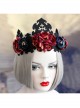 Retro Color Halloween Supplies Witch King Crown Headband Bride Wedding Wreath Hair Jewelry