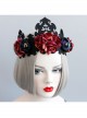 Retro Color Halloween Supplies Witch King Crown Headband Bride Wedding Wreath Hair Jewelry