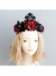Retro Color Halloween Supplies Witch King Crown Headband Bride Wedding Wreath Hair Jewelry