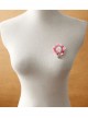 Vintage Gothic Creative Peach Blossom Brooch Heart-Shaped Corsage Brooch Fashion And Popular Fine Small Accessories