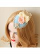 Palace Lolita Retro Rose Lace Pearl Luxury Ladies Spring Topper Head Accessories