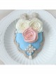 Palace Lolita Retro Rose Lace Pearl Luxury Ladies Spring Topper Head Accessories