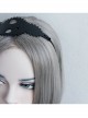 Black Steampunk Style Gear Personality Artificial Leather Hair Band Hoop Rope Jewelry Unlimited Head Circumference