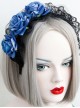 Gothic Vintage Roses Lace Maid Press Release Art Wide Brim Big Headband Christmas Day Ladies Accessories