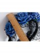 Gothic Vintage Roses Lace Maid Press Release Art Wide Brim Big Headband Christmas Day Ladies Accessories