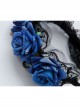 Gothic Vintage Roses Lace Maid Press Release Art Wide Brim Big Headband Christmas Day Ladies Accessories