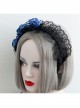 Gothic Vintage Roses Lace Maid Press Release Art Wide Brim Big Headband Christmas Day Ladies Accessories