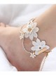 White Gothic Retro Bride Fashion Lace Flower Anklet Anklet Prom Accessories