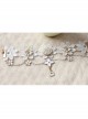 White Gothic Retro Bride Fashion Lace Flower Anklet Anklet Prom Accessories