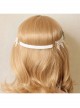 Gothic Holiday White Lace Starfish Pearl Hair Band Christmas Wreath Forehead Band Headwear