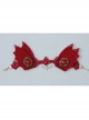 Baroque Style Palace Retro Halloween Devil Wings Red Gems Luxury Lace Female Anklet Accessories