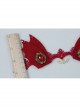 Baroque Style Palace Retro Halloween Devil Wings Red Gems Luxury Lace Female Anklet Accessories