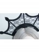 Black Retro Gothic Lace Crown Head Ornament Funny Halloween Christmas Exaggerated Headband