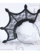 Black Retro Gothic Lace Crown Head Ornament Funny Halloween Christmas Exaggerated Headband