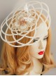 Gothic Retro Lady White Lace Bride Butterfly Flower Top Hat Headwear Performance Hair Accessories