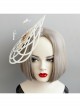 Gothic Retro Lady White Lace Bride Butterfly Flower Top Hat Headwear Performance Hair Accessories
