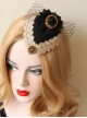 British Retro Gothic Black Net Gauze Bow Ladies And Ladies Small Top Hat Headwear Hair Accessories