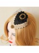 British Retro Gothic Black Net Gauze Bow Ladies And Ladies Small Top Hat Headwear Hair Accessories