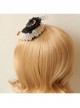 British Retro Gothic Black Net Gauze Bow Ladies And Ladies Small Top Hat Headwear Hair Accessories